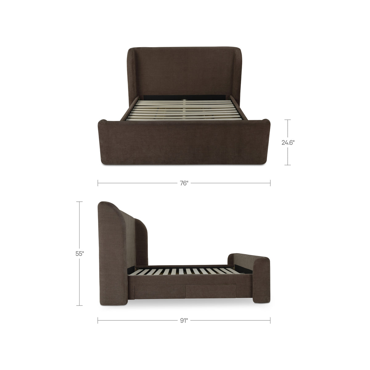 Sophia Queen Storage Bed Brown image 18