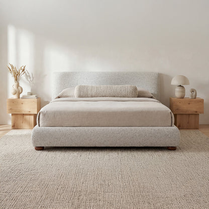 Beau King Storage Bed Speckled Light Grey image 9