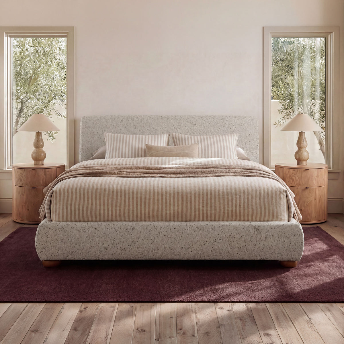Beau King Storage Bed Speckled Light Grey lifestyle image