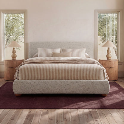 Beau King Storage Bed Speckled Light Grey lifestyle image