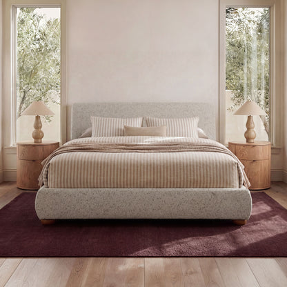 Beau Queen Storage Bed Speckled Light Grey lifestyle image