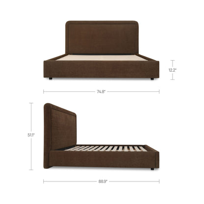 Simon Queen Storage Bed Brown image 8