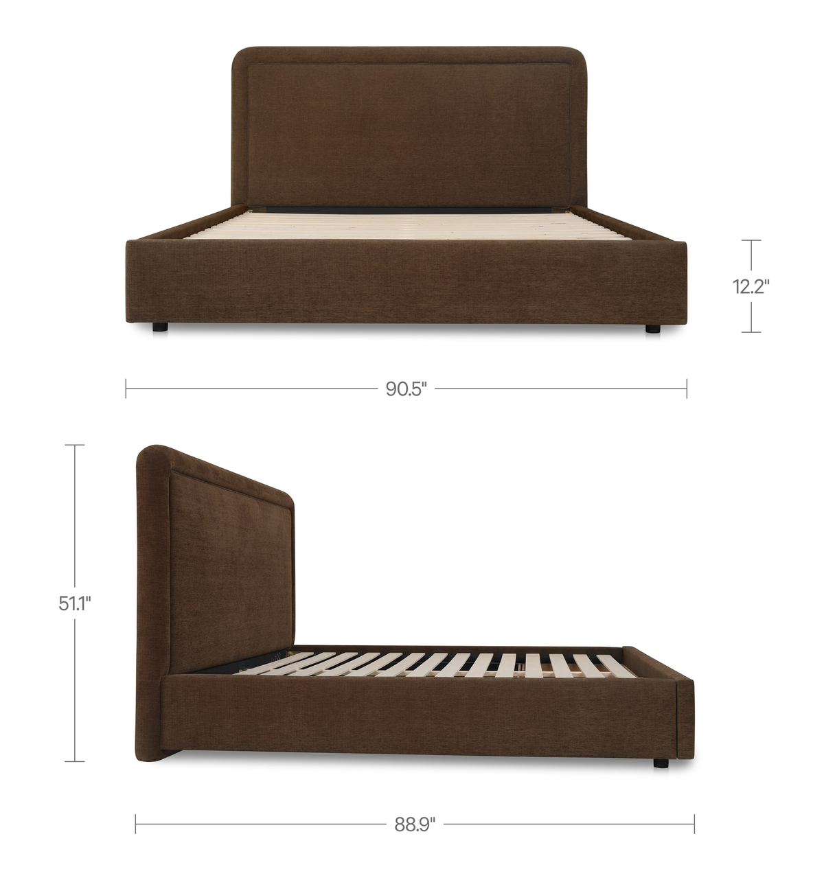 Simon King Storage Bed Brown image 8