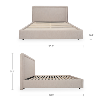 Simon King Storage Bed Flecked Beige image 9