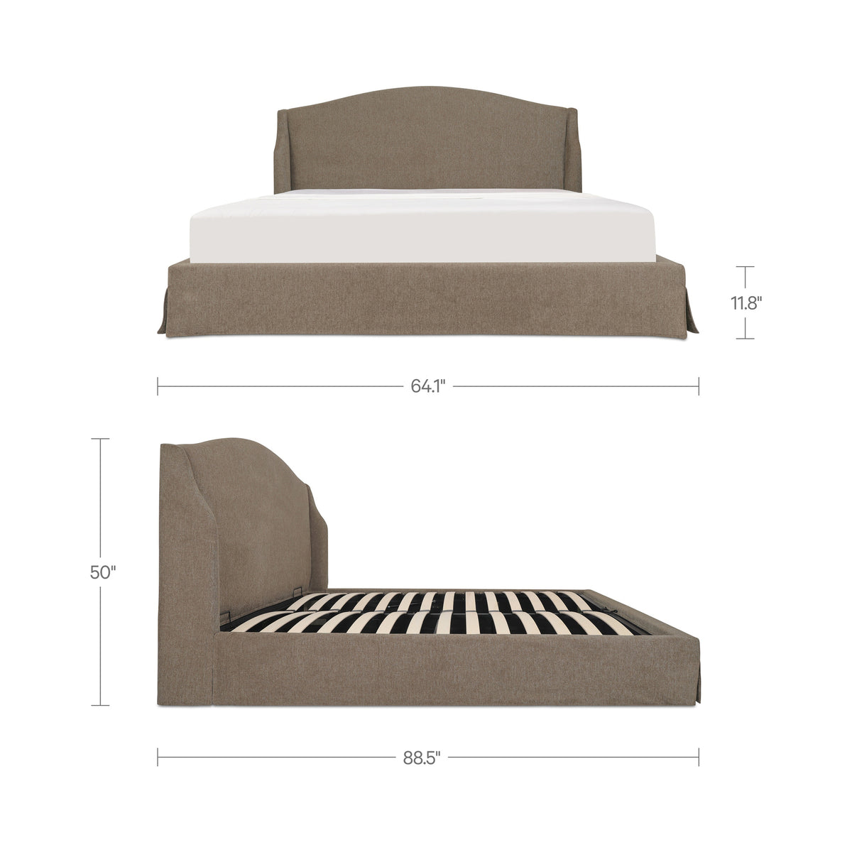 Weston Queen Storage Bed Brown image 7