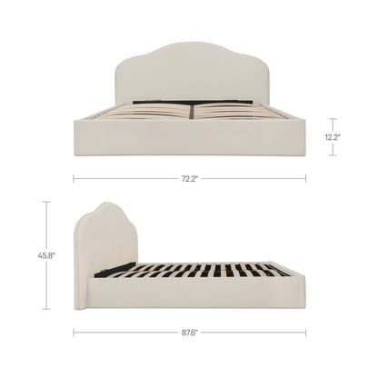 Maggie Queen Storage Bed Cream image 9