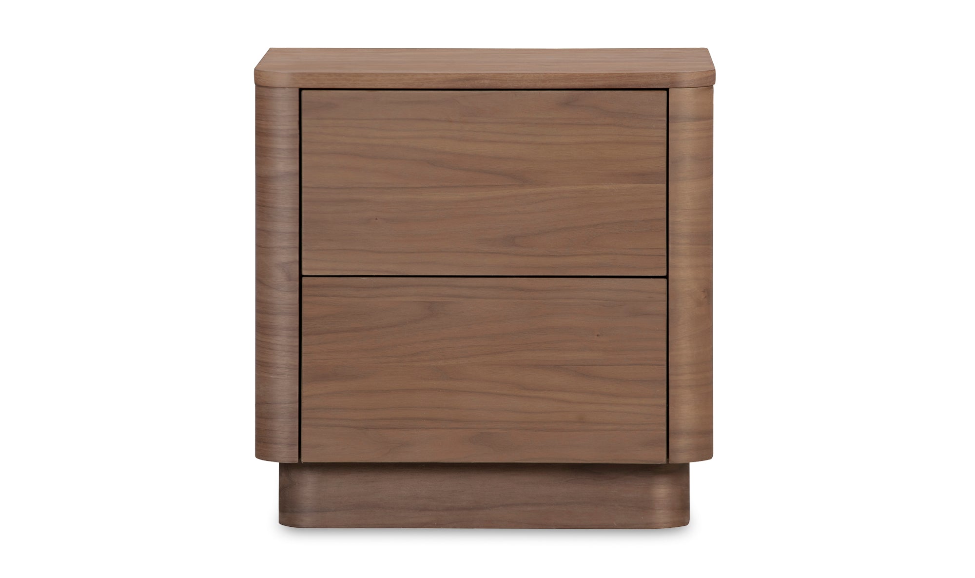Round Off Tall Nightstand Walnut Brown Large The Carpentry Shop Co