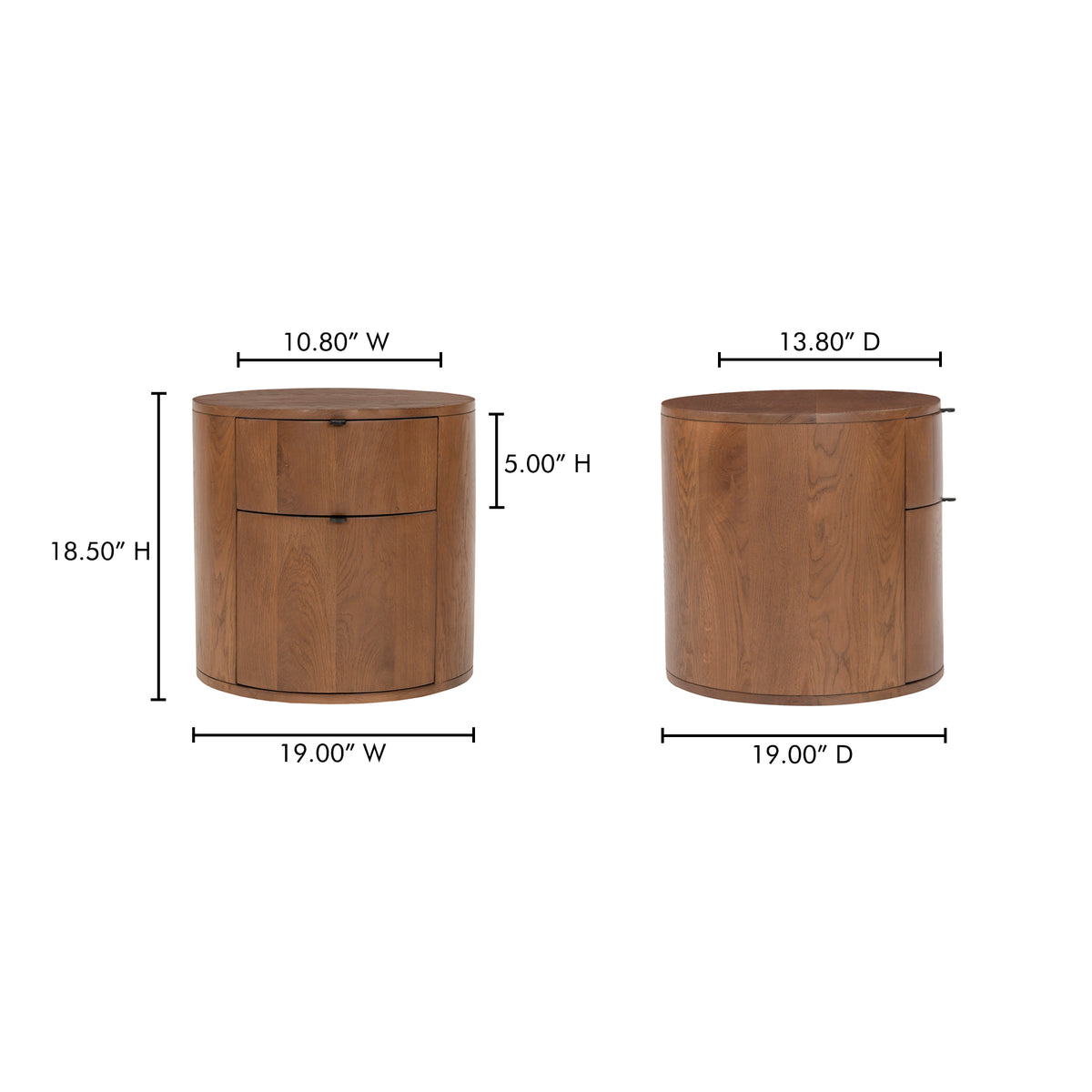 Theo 2 Drawer Nightstand Brown - image 11