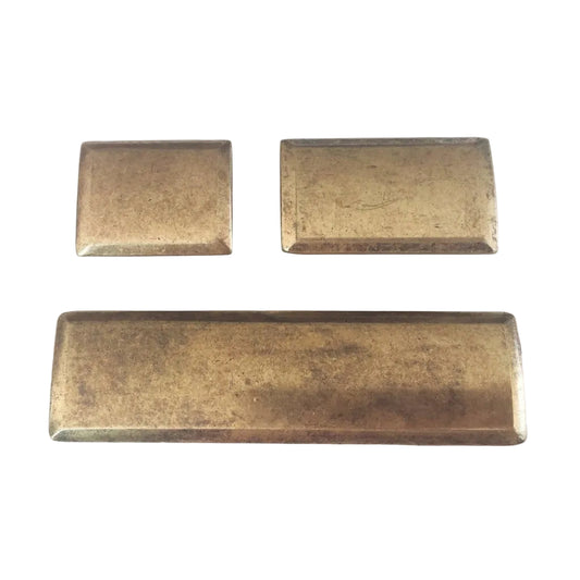 Rectangular Drawer  "Roman" Pulls in Aged Brass.