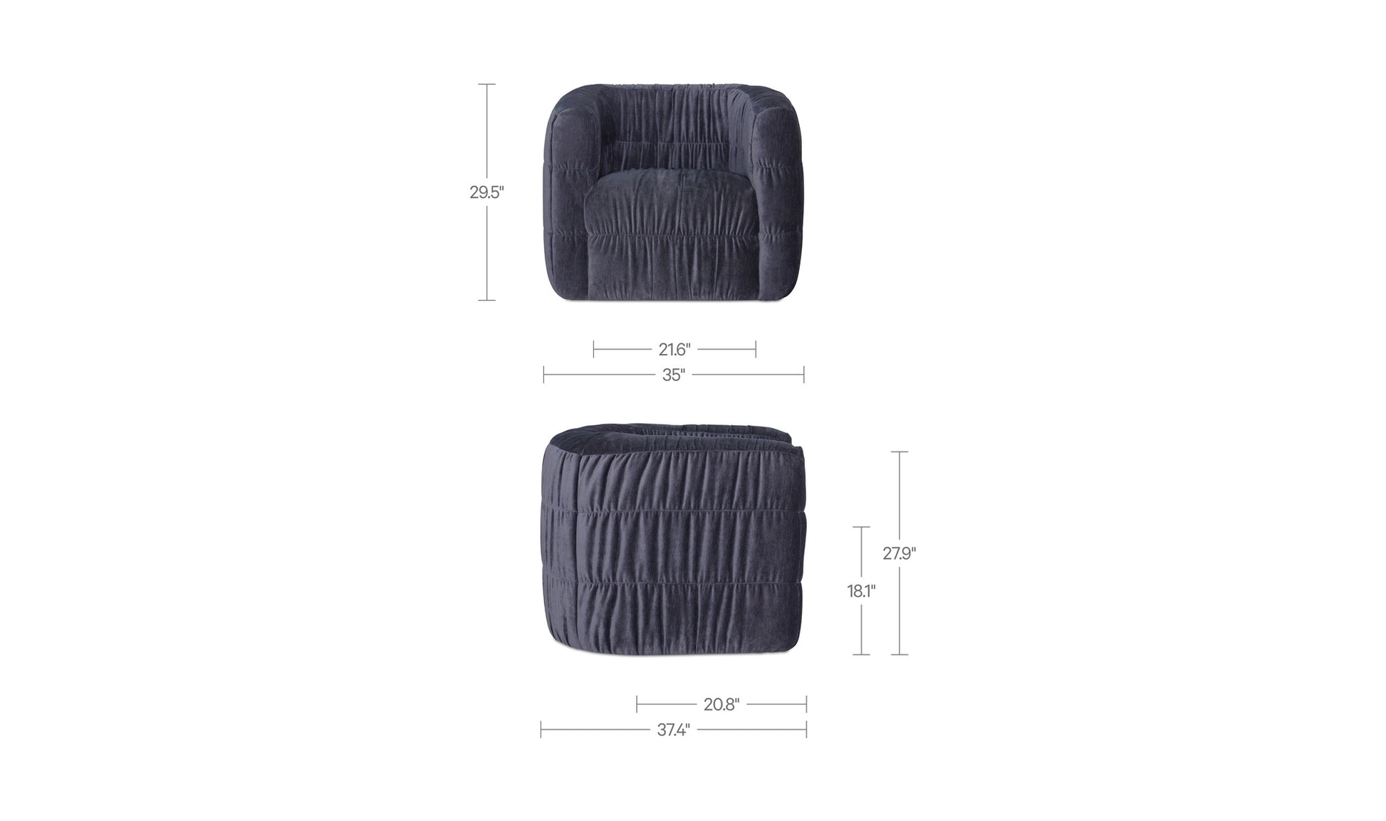 Robson Swivel Chair Navy.