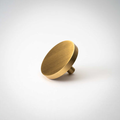 Rondelle, Solid Brass Cabinet Knobs.