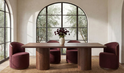 Rossi Swivel Dining Chair Berry.