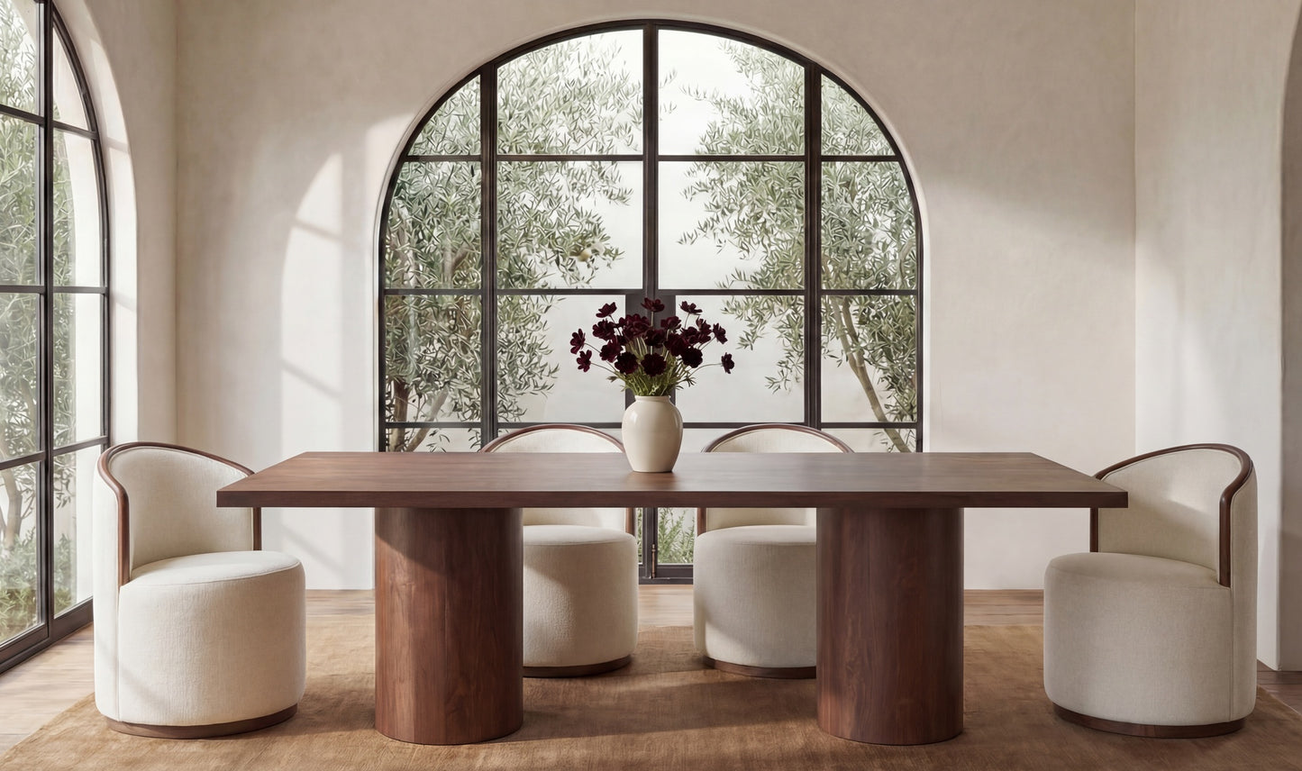 Rossi Swivel Dining Chair Cream.