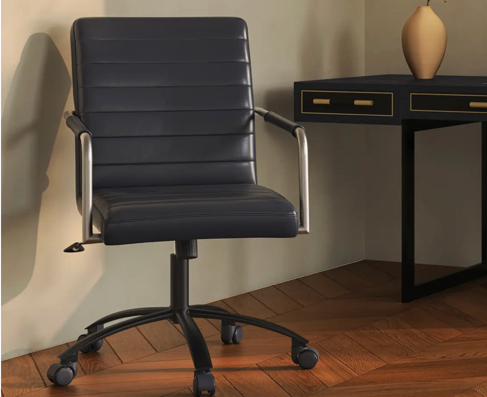 Roy Office Chair Black Leather