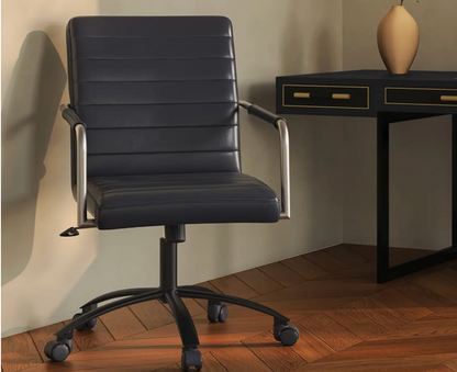 Roy Office Chair Black Leather