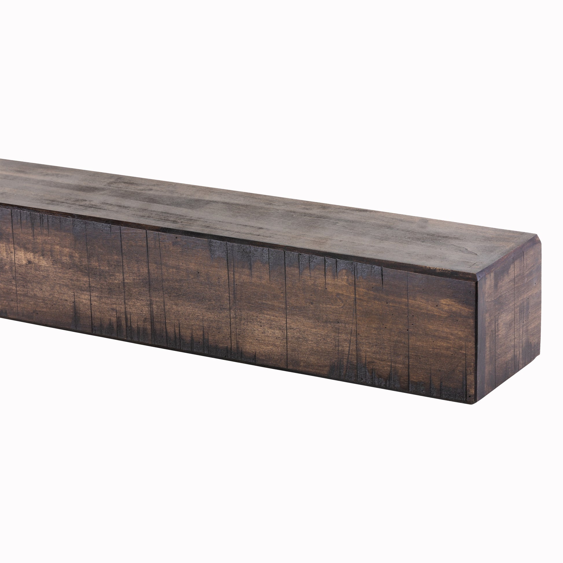 Rustic Poplar Fireplace Mantel Shelf.