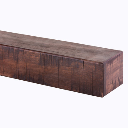 Rustic Poplar Fireplace Mantel Shelf.