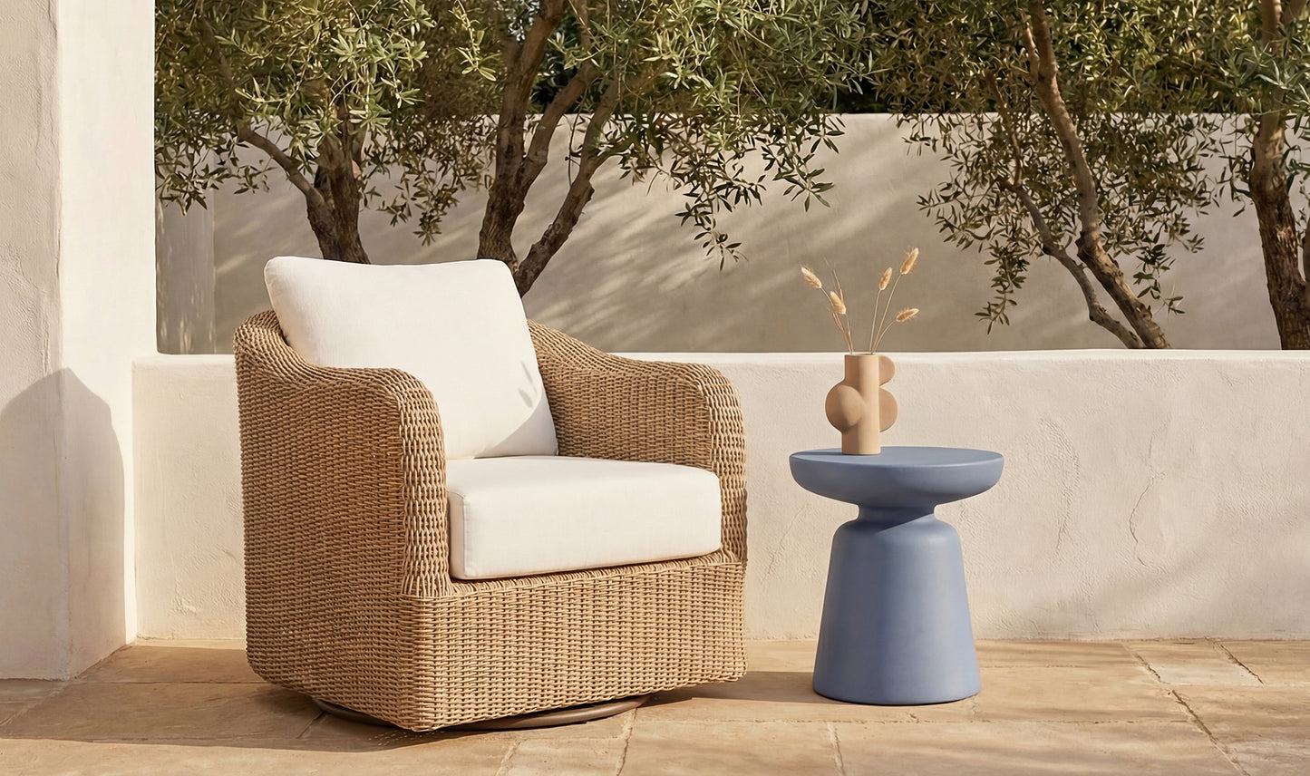 Ruth Outdoor Side Table Blue.