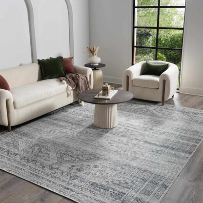 Barny Gray Blue Washable Rug - Clearance.