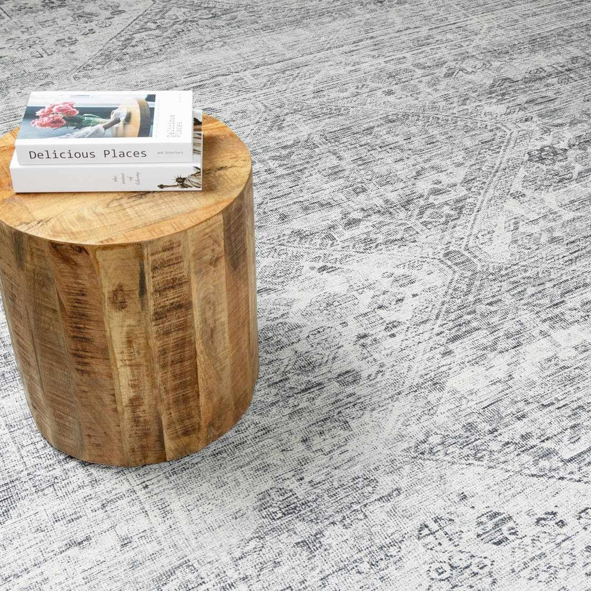 Barny Gray Blue Washable Rug - Clearance.