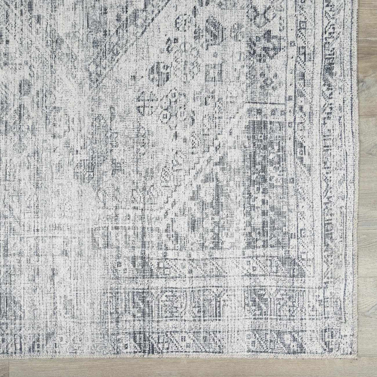 Barny Gray Blue Washable Rug - Clearance.
