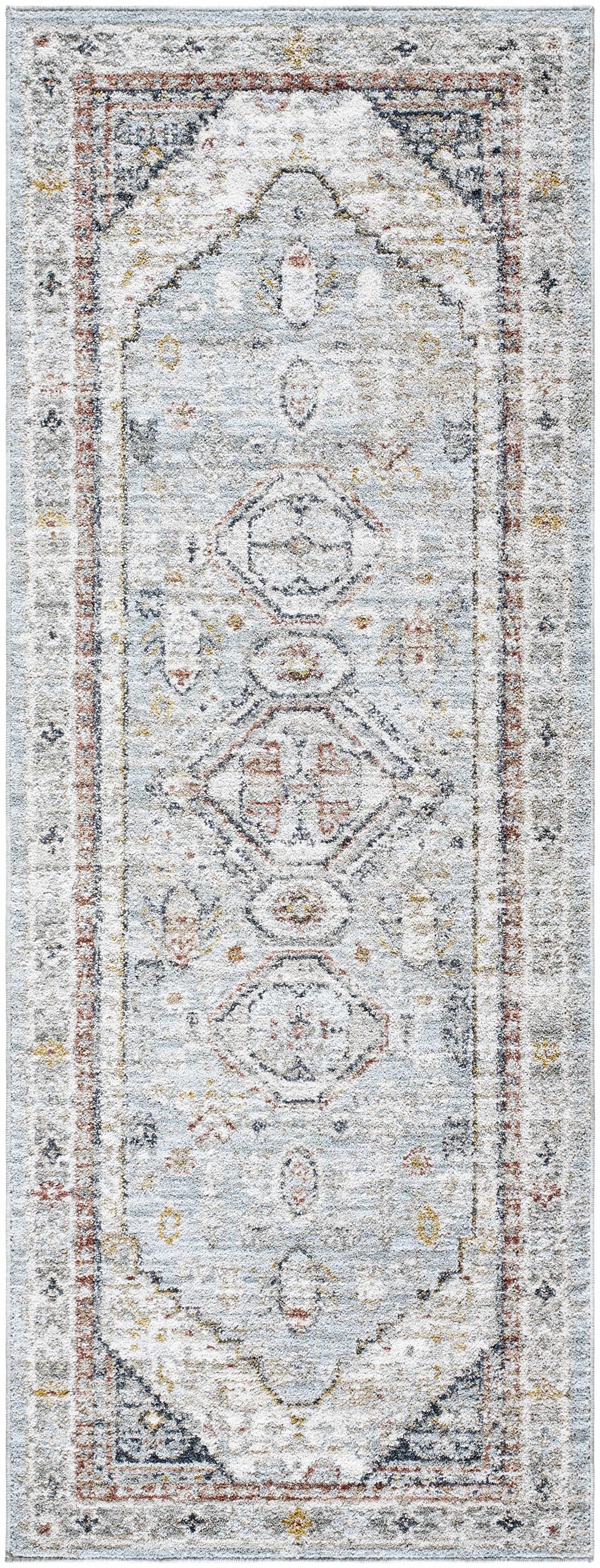 Kouta Gray Blue Area Rug.