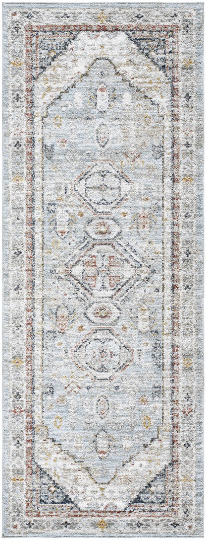 Kouta Gray Blue Area Rug.