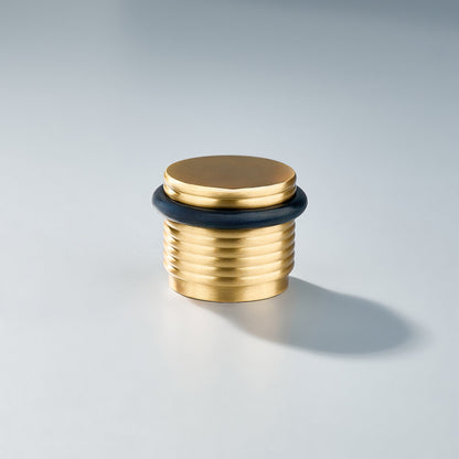 Bastion - Knurled Ring Solid Brass Door Stops.