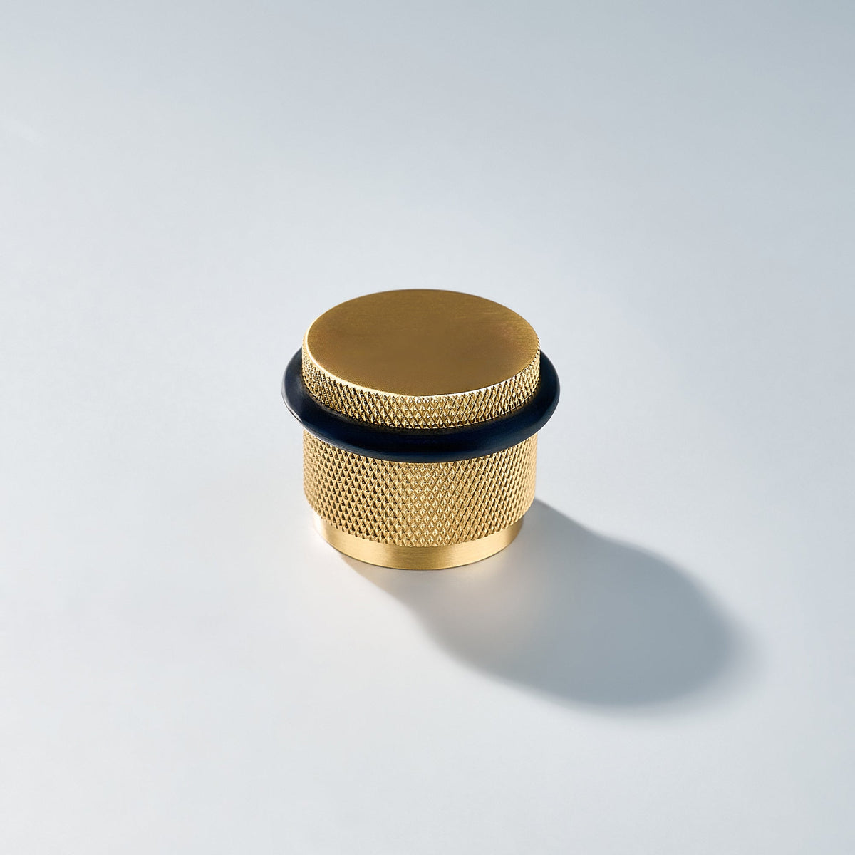 Bastion - Classic Knurled Solid Brass Door Stops.