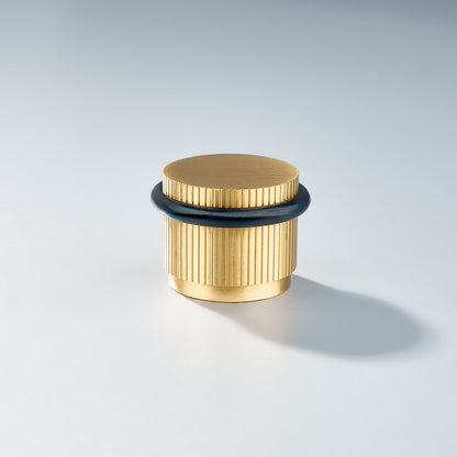 Bastion - Linear Knurled Solid Brass Door Stops.