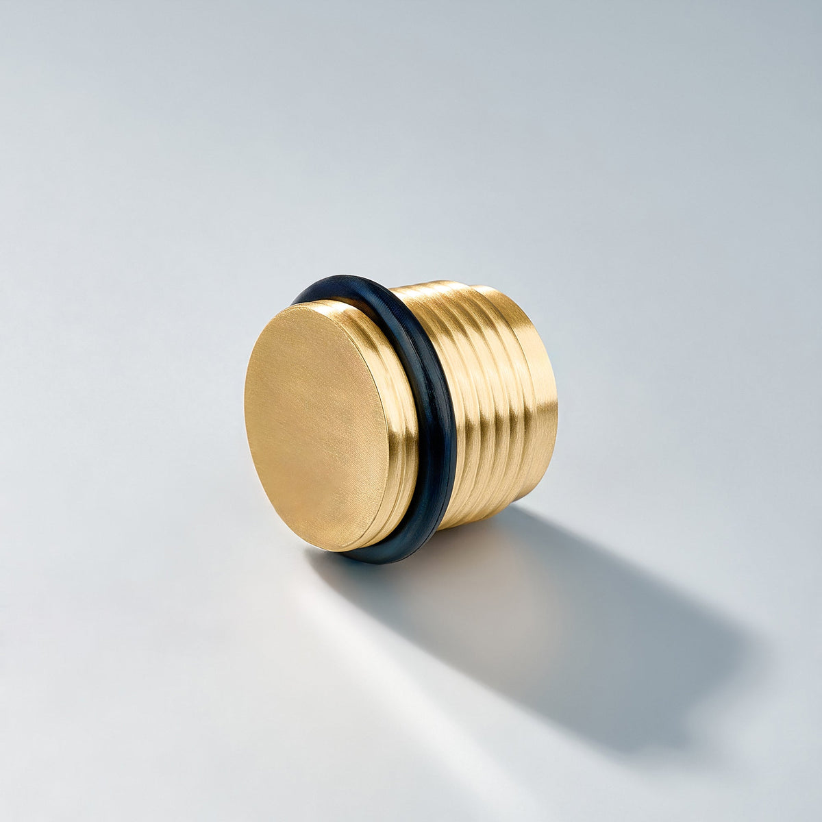 Bastion - Knurled Ring Solid Brass Door Stops.