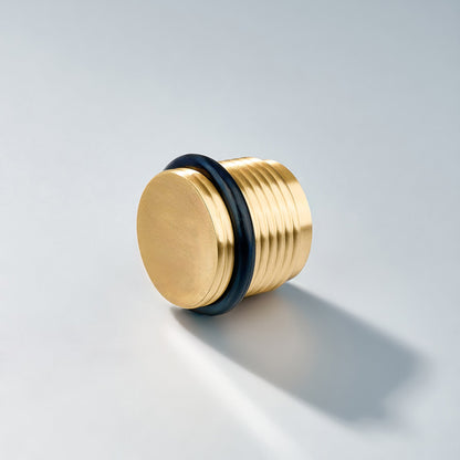 Bastion - Knurled Ring Solid Brass Door Stops.