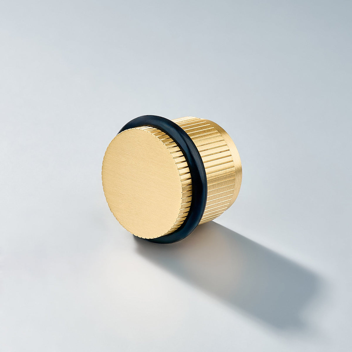 Bastion - Linear Knurled Solid Brass Door Stops.
