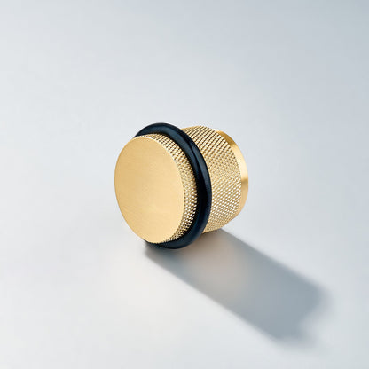 Bastion - Classic Knurled Solid Brass Door Stops.