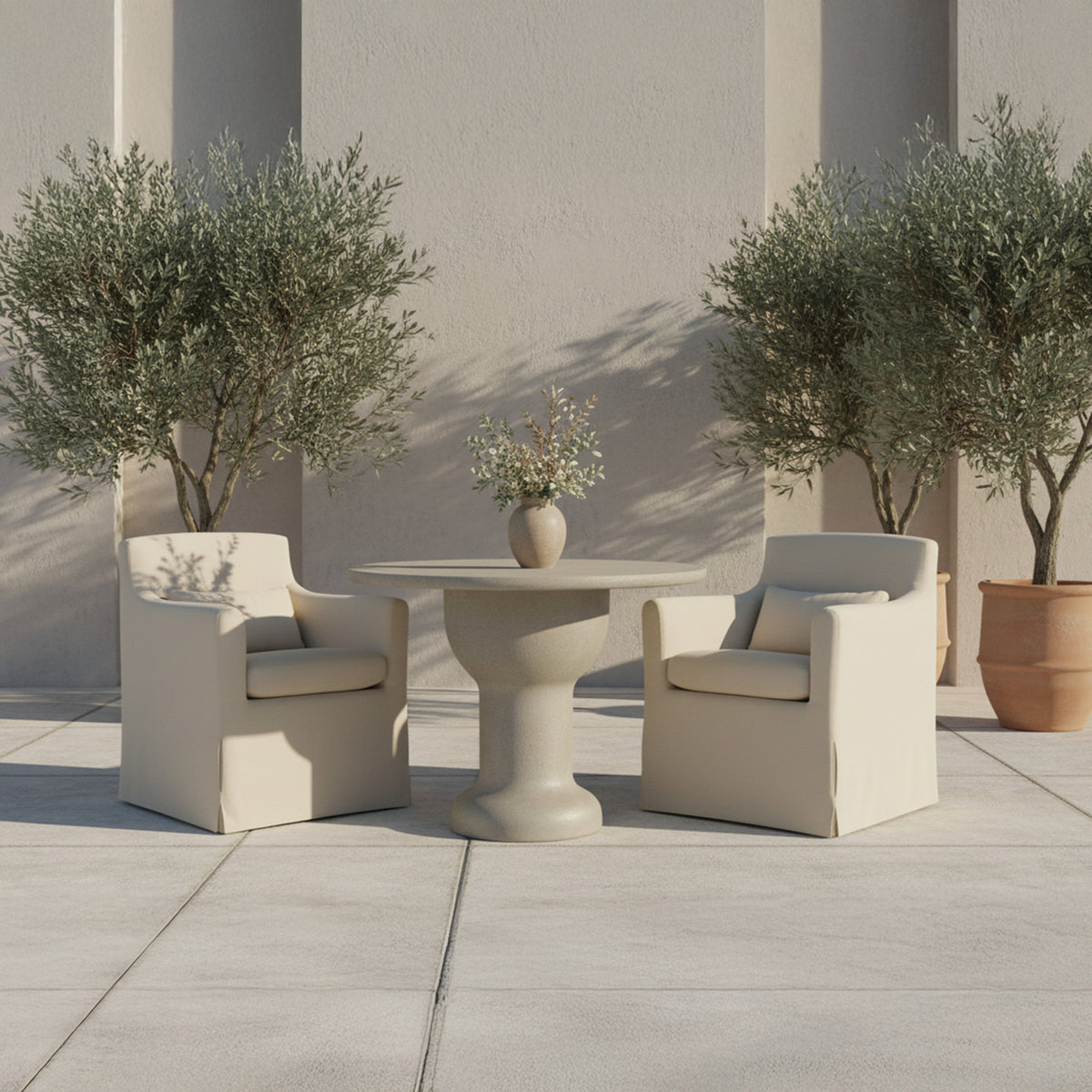 Magnolia Outdoor Café Table Cream - lifestyle view 1