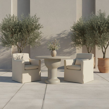 Magnolia Outdoor Café Table Cream - lifestyle view 1