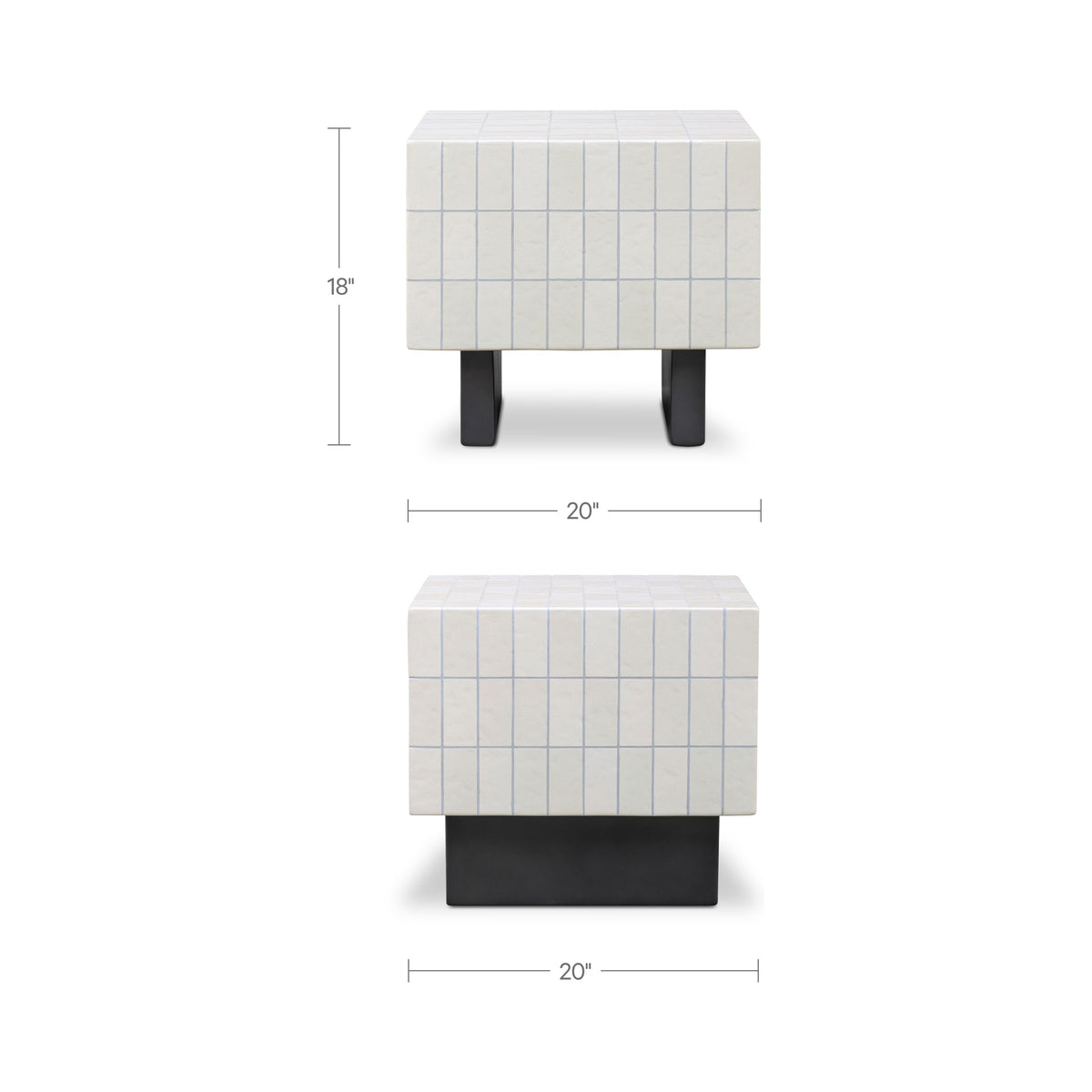 Farren Outdoor Side Table Cream - lifestyle view 2