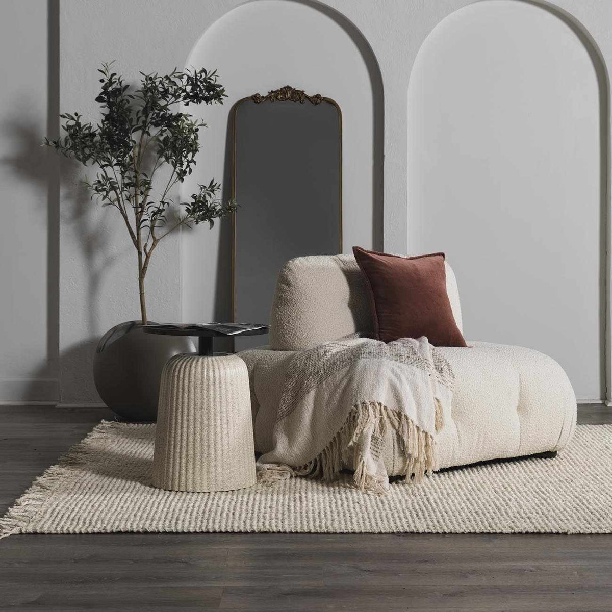 Senneterre Bleached Jute Rug.