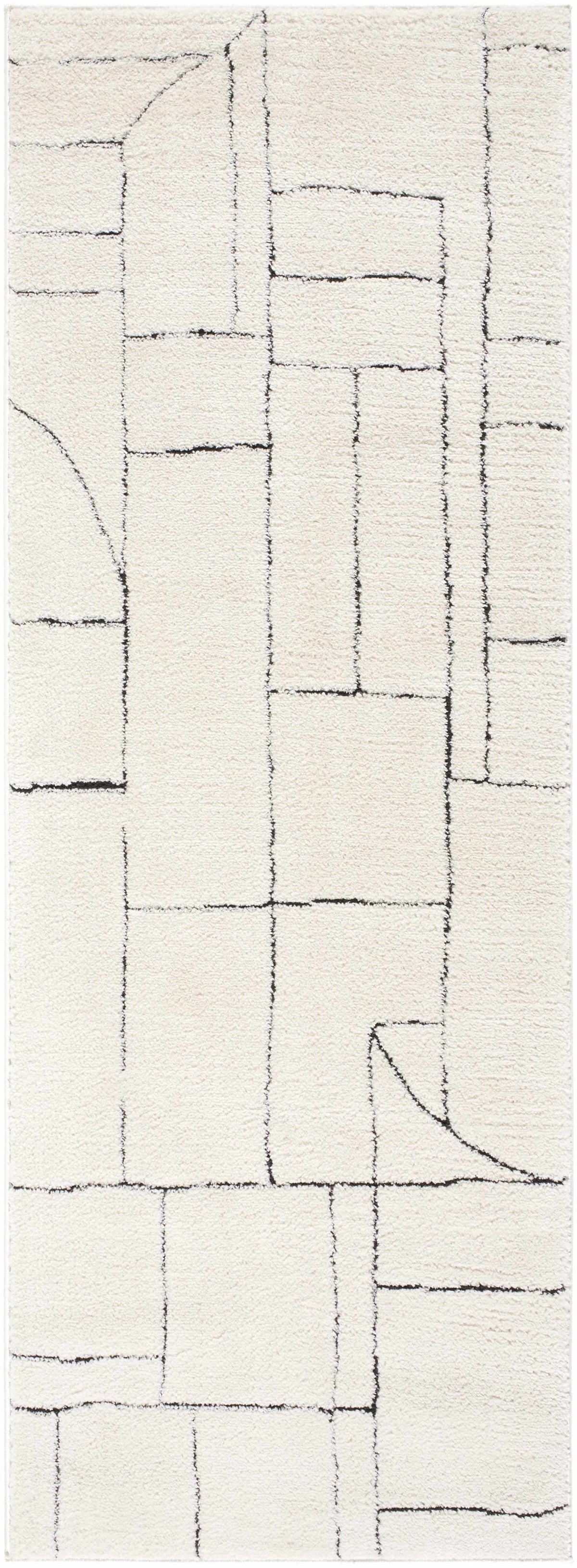 Keats Black & White Area Rug
