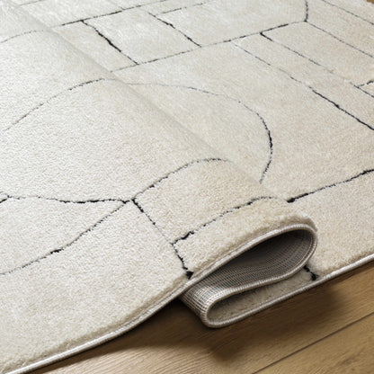 Keats Black & White Area Rug