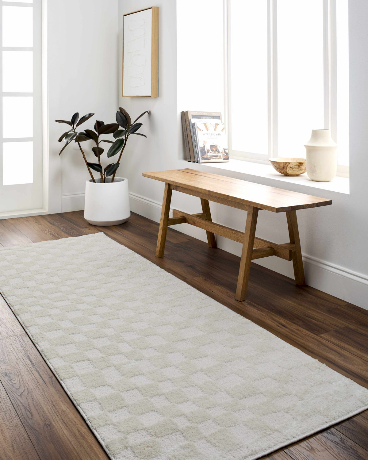 Keesa Checkered Area Rug