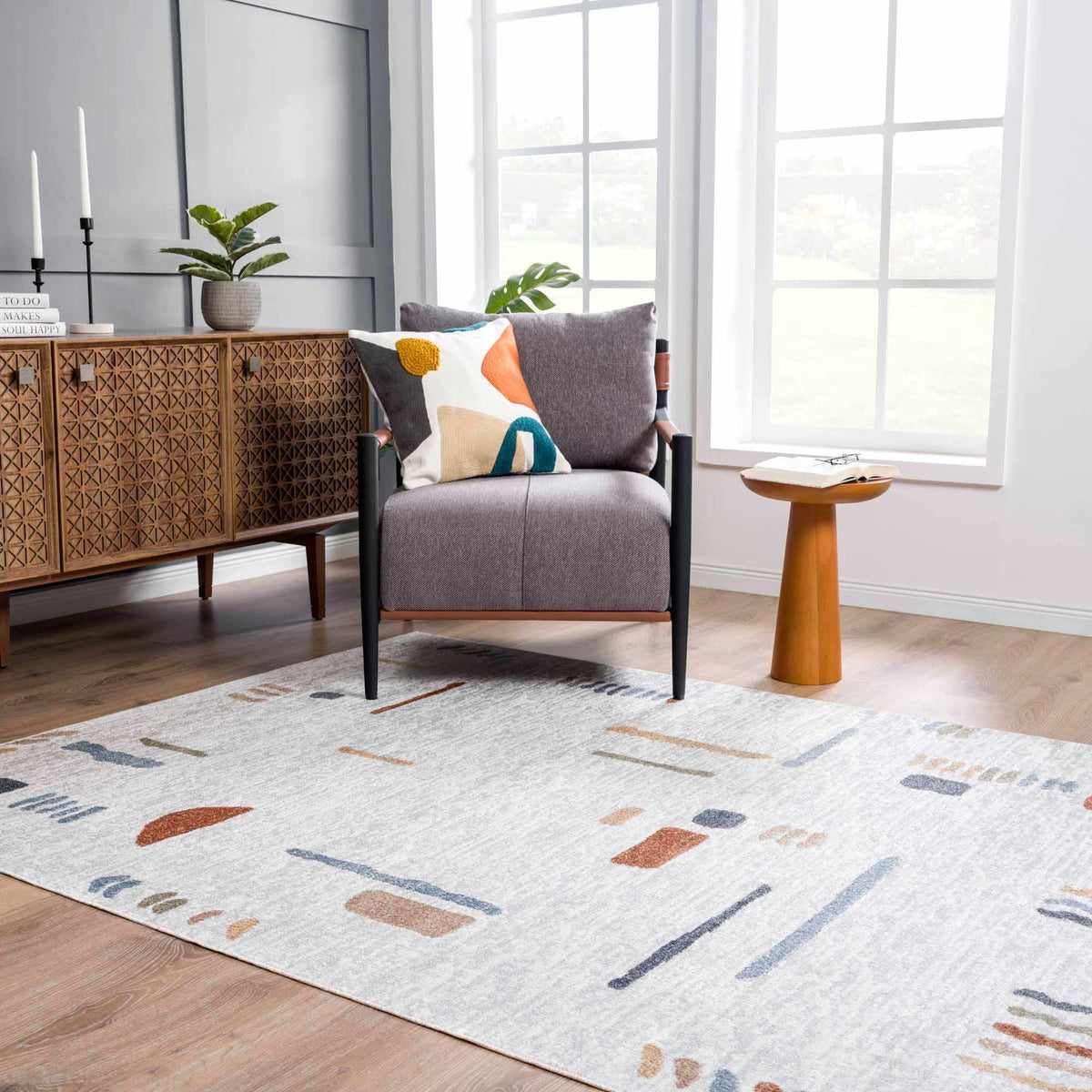 Arnon Modern Washable Rug.
