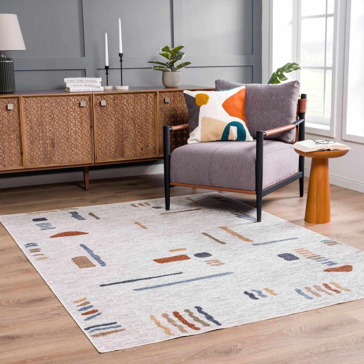 Arnon Modern Washable Rug.
