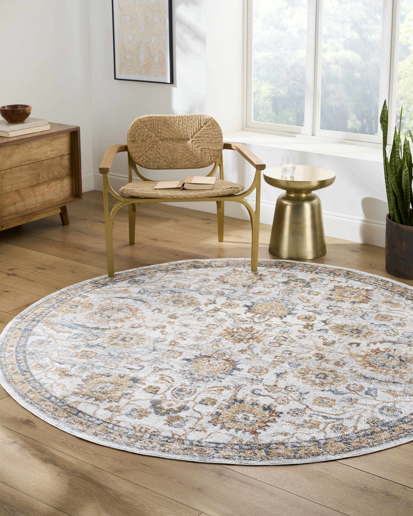 Dion Washable Floral Rug