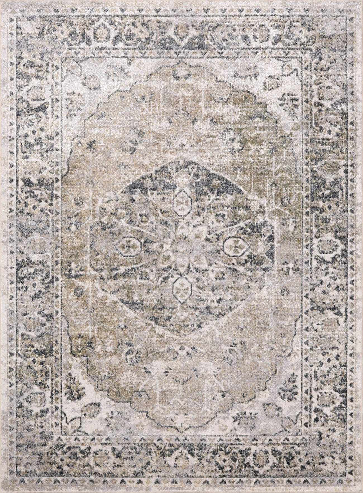 Rudo Beige Flat Pile Washable Rug