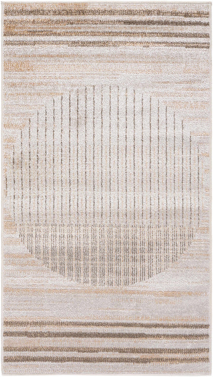 Thad Beige Washable Area Rug.