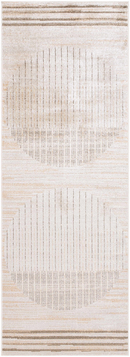 Thad Beige Washable Area Rug.
