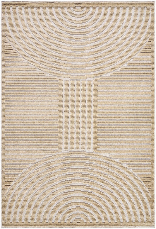 Deron Beige Washable Area Rug