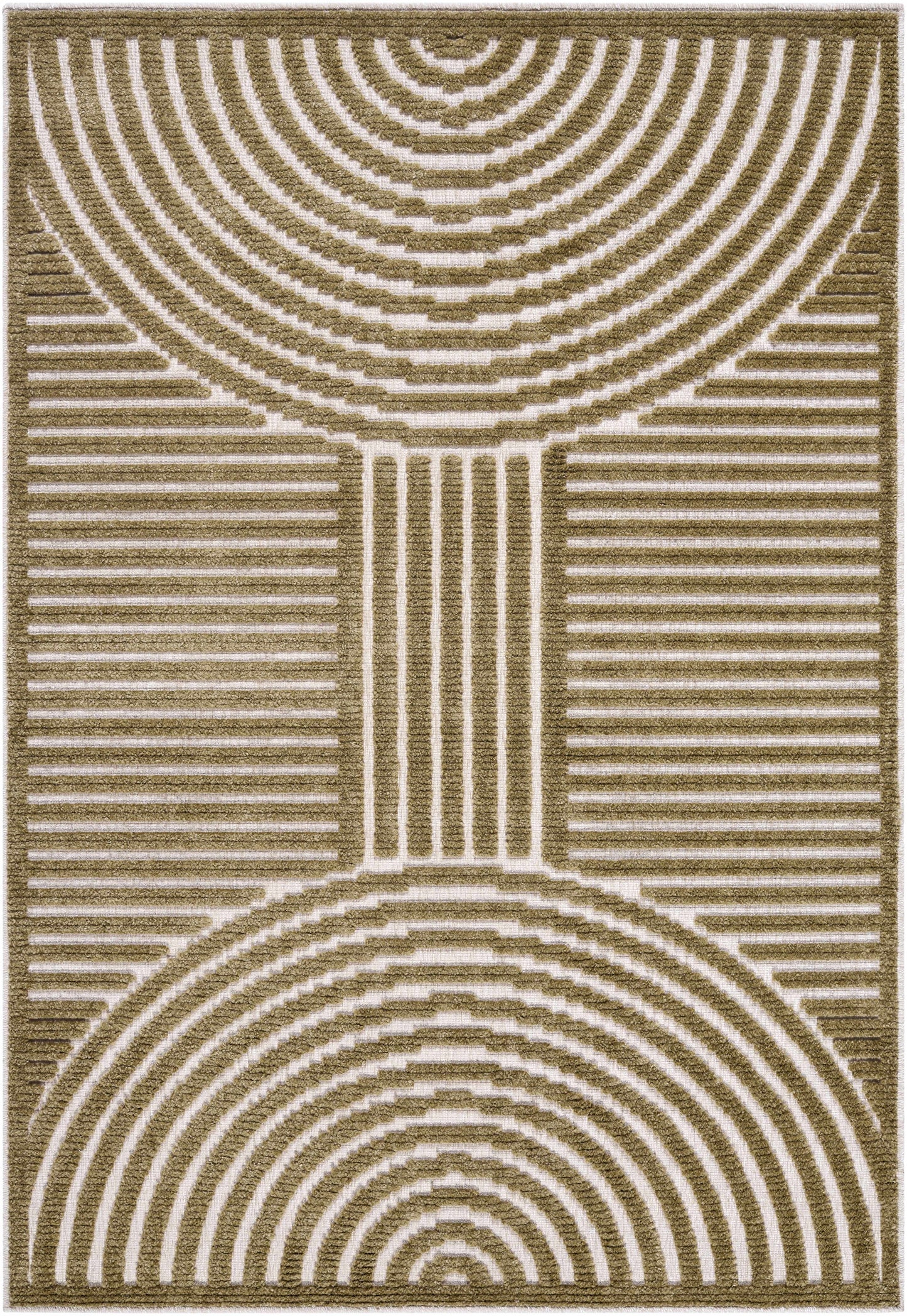 Deron Khaki Washable Area Rug