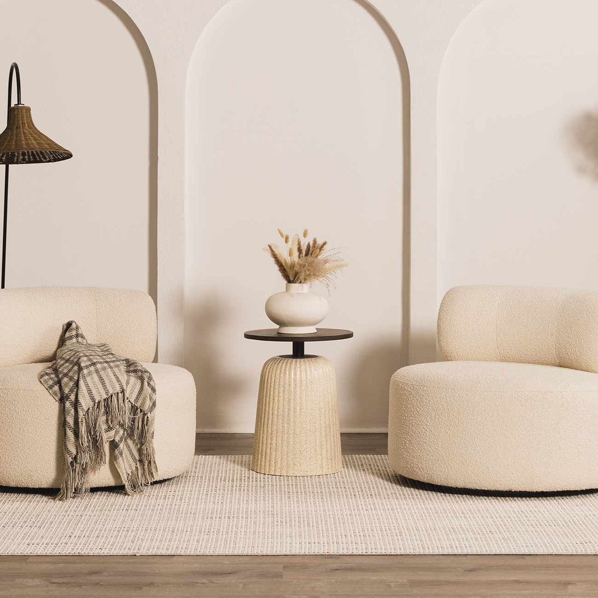 Gowan Cream Area Rug.